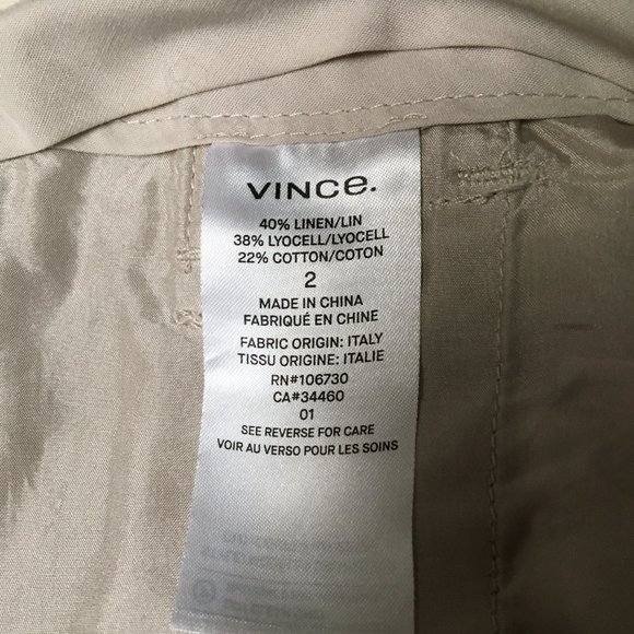 Beige linen-mix pant by Vince, s2 - Picture 5 of 10
